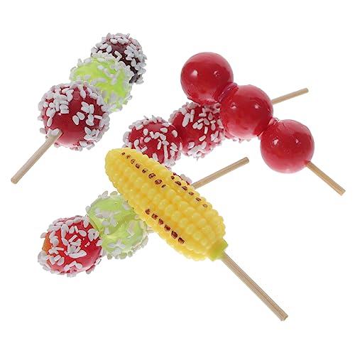 KOMBIUDA 5 Stück Modell eines Grillspießes Spielzeugnahrung Fleisch Kochen Essen für kinderspielzeug Children Toys Toys Grillspielzeug künstliches Grillgut PVC von KOMBIUDA