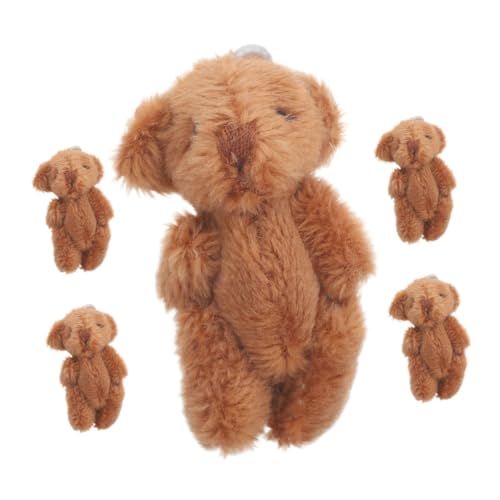 KOMBIUDA 5 Stück Partygeschenke Tragen Schlüsselanhänger Bär Tierschlüsselketten Minibären Masse Taschenbär Stofftier Bär Mini-kuscheltiere Masse Kleine Bären Kaffee Plüsch KOMBIUDA 5 Stück Partygeschenke Tragen Schlüsselanhänger Bär Tierschlüsselketten Minibären Masse Taschenbär Stofftier Bär Mini-kuscheltiere Masse Kleine Bären Kaffee Plüsch von KOMBIUDA