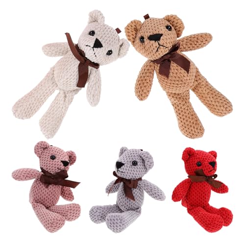 KOMBIUDA Mini Plüschbär Spielzeug Stofftierpuppe Süßer Cartoon Bär Weiches Bären-stofftier Bärenspielzeug Für Bett Und Couch von KOMBIUDA