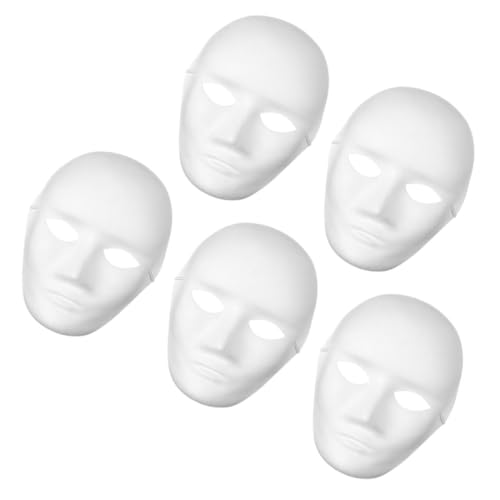 KOMBIUDA 5 Stück Teiliges Diy Weißes Papiermasken Blanko Bastelmasken für Bemalbare und Halloween Masken Kreative Kostüme für Party Bühnenauftritte und Festliche Feiern KOMBIUDA 5 Stück Teiliges Diy Weißes Papiermasken Blanko Bastelmasken für Bemalbare und Halloween Masken Kreative Kostüme für Party Bühnenauftritte und Festliche Feiern von KOMBIUDA