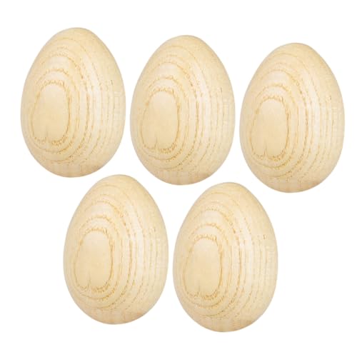 KOMBIUDA 5 Stück Teiliges Holz Sand Eier Musikinstrumente für Sicher und Leicht mit Angenehmem Klang Vielseitig als Lernspielzeug und Rhythmus Shaker Geeignet Fördert Visuelle und Auditive von KOMBIUDA