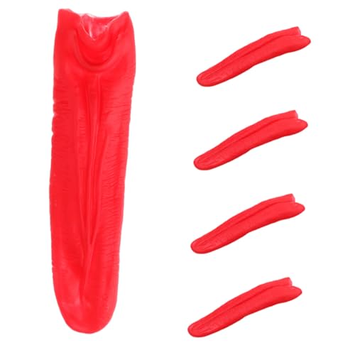 KOMBIUDA 5 Stück Teiliges Realistische Rote Lange Requisite Dehnbar Künstlicher Mundanhang für Halloween Gruselstreiche Bühnenauftritte Magiertricks und Karneval Tragbar und Langlebig KOMBIUDA 5 Stück Teiliges Realistische Rote Lange Requisite Dehnbar Künstlicher Mundanhang für Halloween Gruselstreiche Bühnenauftritte Magiertricks und Karneval Tragbar und Langlebig von KOMBIUDA