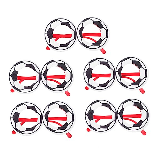 KOMBIUDA 5 Stück WM-Brillengestell faschingsaccessoires lustige schnapsgläser fussball zubehör partydeko einschulung Fußball-Accessoire Partyzubehör Brille Foto-Requisite Filzstoff KOMBIUDA 5 Stück WM-Brillengestell faschingsaccessoires lustige schnapsgläser fussball zubehör partydeko einschulung Fußball-Accessoire Partyzubehör Brille Foto-Requisite Filzstoff von KOMBIUDA