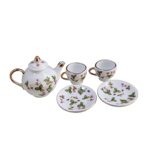 KOMBIUDA 5 Stücke 1/6 Mini Miniatur Keramik Teetasse Mini Geschirr Talend Spiel Spielzeug von KOMBIUDA