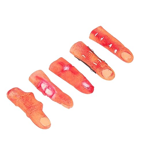 KOMBIUDA Halloween-Party Requisiten 5 Stücke Gefälschte Finger Lebensechte Abgetrennt Finger Für Cosplay von KOMBIUDA