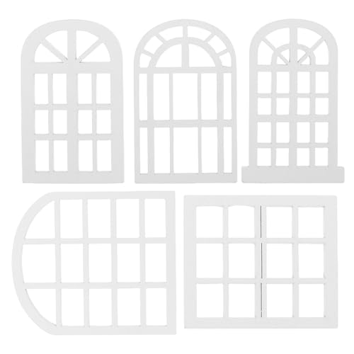 KOMBIUDA 5-teiliges kleines Fensterrahmenmodell – Puppenhauszubehör, Miniaturfenster – Möbel im Maßstab 1:12, Mini-Hausornamente, Puppenhausdekoration KOMBIUDA 5-teiliges kleines Fensterrahmenmodell – Puppenhauszubehör, Miniaturfenster – Möbel im Maßstab 1:12, Mini-Hausornamente, Puppenhausdekoration von KOMBIUDA