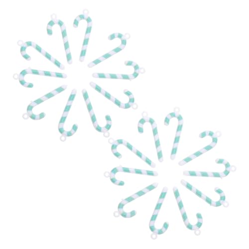 KOMBIUDA 50 Stück Deko Accessoires Mini Zuckerstangen Party Dekorationen Deko Accessoire Weihnachts Zuckerstangen Bastelbedarf Dekorationen Süße Anhänger Harz von KOMBIUDA