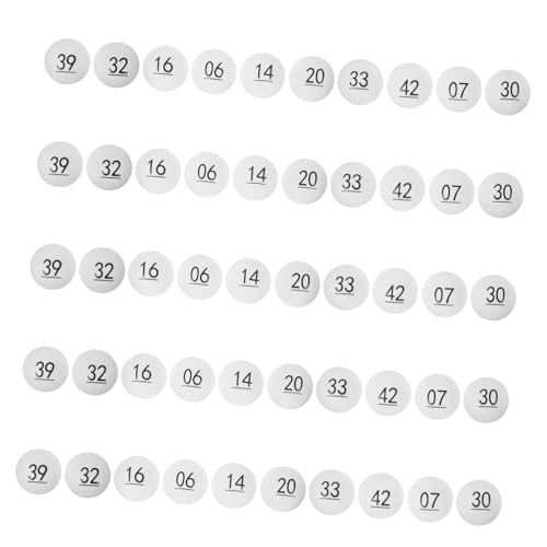 KOMBIUDA 50 Stück Digitaler Zweifarbiger Lotterieball Aktivitätspartybälle Tombola-zahlenbälle Bälle Für Die Party Pflücken Tischtennisbälle Bier Nahtlos Weiß Schmücken Pp von KOMBIUDA