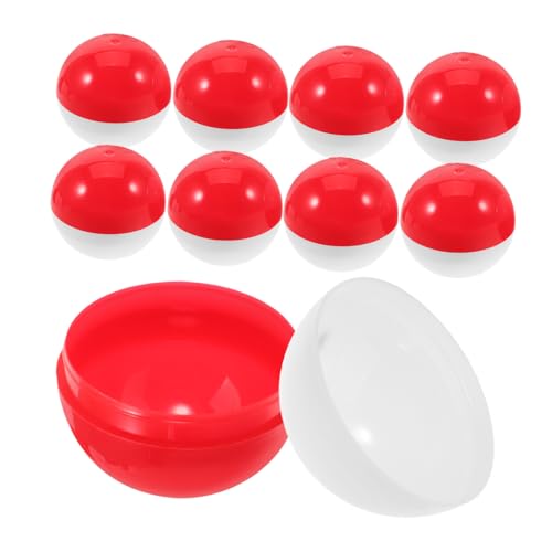 KOMBIUDA 50 Stück Gacha-ball Kapseln Für Partybevorzugungen Lagerung Verkaufsbälle Groß Preisbehälter Behälter Für Süßigkeitenkugeln Partygeschenk Kleine Verkaufsbälle Verdrehen Rot Plastik von KOMBIUDA