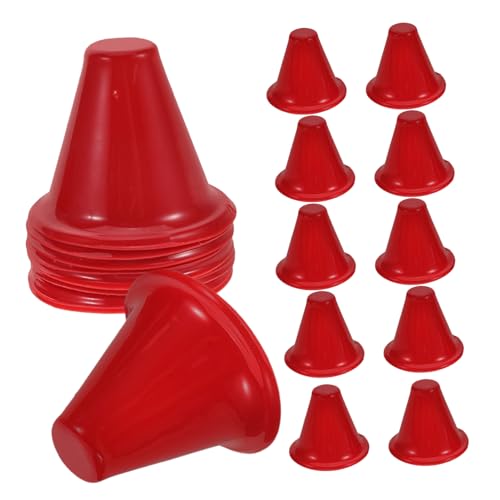 KOMBIUDA 50 Stück Hindernisbecher -Requisiten für Fußball Fußballkegel für das Training kleine für den Sport Mini-Fußballhütchen Mini -Zapfen winzige Grübler Plastik rot KOMBIUDA 50 Stück Hindernisbecher -Requisiten für Fußball Fußballkegel für das Training kleine für den Sport Mini-Fußballhütchen Mini -Zapfen winzige Grübler Plastik rot von KOMBIUDA
