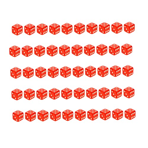 KOMBIUDA 50 Stück Kernflaggenwürfel houseparty Party Spiele Board Games Tischspiele Toys Unterhaltung 6-seitiger Würfel Tischspielwürfel Würfel mit abgerundeten Ecken Acryl rot KOMBIUDA 50 Stück Kernflaggenwürfel houseparty Party Spiele Board Games Tischspiele Toys Unterhaltung 6-seitiger Würfel Tischspielwürfel Würfel mit abgerundeten Ecken Acryl rot von KOMBIUDA