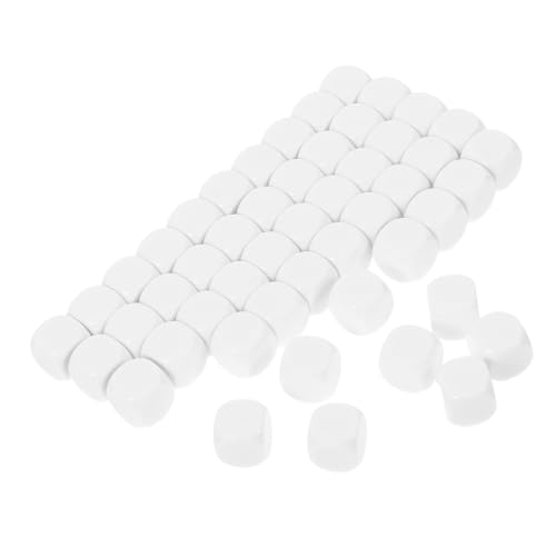 KOMBIUDA 50stücke Leere Acrylwürfel Für Brettspiele Handbeschreibbare Würfel Für Kreative Designs Tragbar Für Rollenspiele Und Tischspiele von KOMBIUDA
