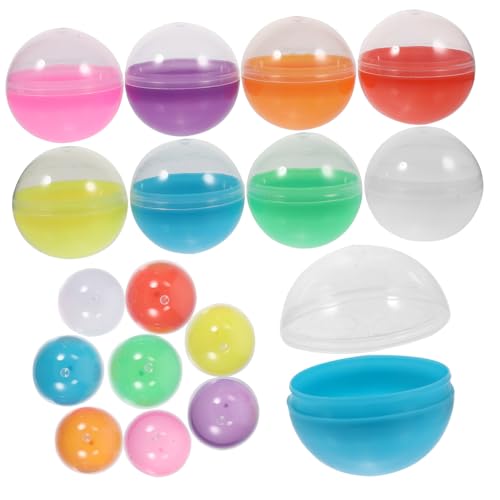 KOMBIUDA 50 Stück Lotterieball- Kaugummiautomat groß Leere Automatenkapseln Gummiballmaschine Kaugummiautomat für Mini Plastikkugeln zu öffnende Lotteriekugeln Sphäre Partybälle pp von KOMBIUDA