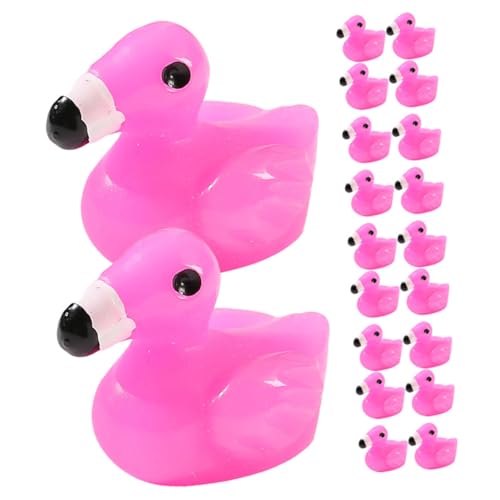 KOMBIUDA Flamingo-Gartendekoration 50 Stück Mini-Flamingofiguren aus Kunstharz für Heimwerker Puppenhaus und Partydekoration von KOMBIUDA
