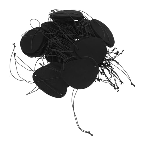 KOMBIUDA 50 Stück Piraten Augenklappen aus Schwarzem Filz Verstellbar für Erwachsene Wiederverwendbar Komfortabel für Halloween Kostüm Piraten-party Zubehör von KOMBIUDA