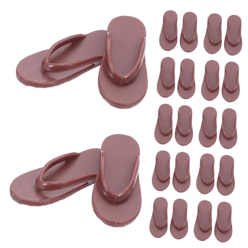 KOMBIUDA 50 Stück Puppen Anziehschuhe Kindersandalen Kleine Puppenschuhe Flip Flops Puppen Strandsandalen Barfuß Puppenschuhe Winzige Anzieh Prinzessinnenschuhe von KOMBIUDA