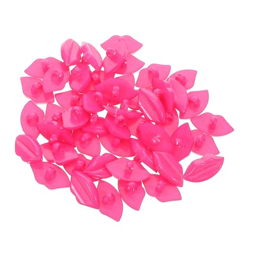 KOMBIUDA 50 Stück Puppengesichts Accessoires Lippen Accessoires Dekorative Knöpfe Für Knopf Mundteile Kleidungs Mundteile Bunte Kleidungsknöpfe Knopf Zum Basteln Rosiger Kunststoff von KOMBIUDA