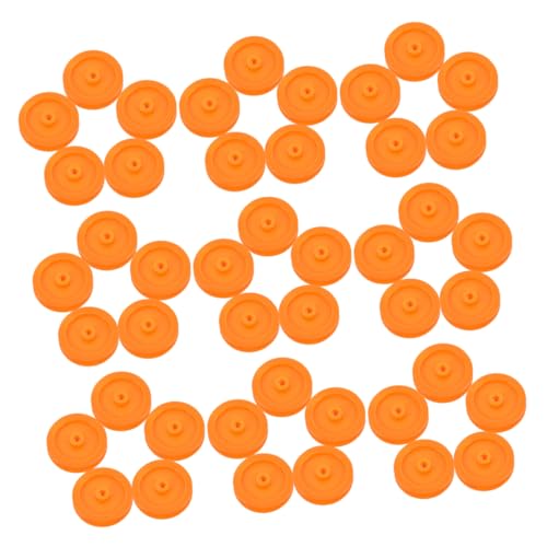 KOMBIUDA 50 Stück Riemenscheibe aus Kunststoff Getriebeantriebsscheibe Mehrzweck-Riemenscheibe Zahnradersatz Riemenscheibe für Heimwerker der Riemenscheibe Plastik Orange von KOMBIUDA