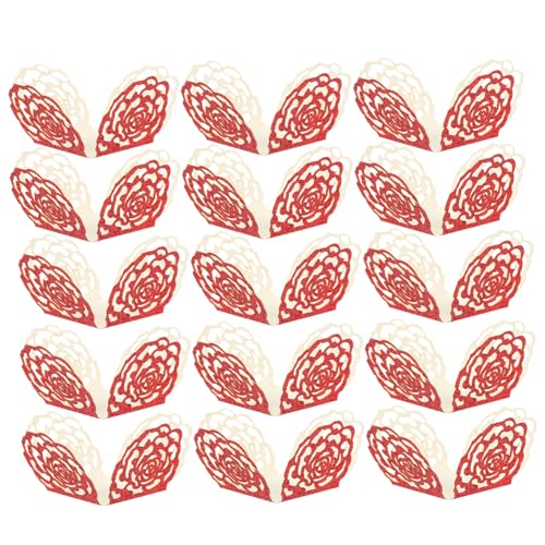 KOMBIUDA 50 Stück Schokoladentablett Parfaitbecher mit Deckel Papierschalen Cupcake-Liner Mini-Tasse hochzeitsdekoration pralinenverpackung Schokoladenpapiereinlage Bonbonpapierbecher rot KOMBIUDA 50 Stück Schokoladentablett Parfaitbecher mit Deckel Papierschalen Cupcake-Liner Mini-Tasse hochzeitsdekoration pralinenverpackung Schokoladenpapiereinlage Bonbonpapierbecher rot von KOMBIUDA