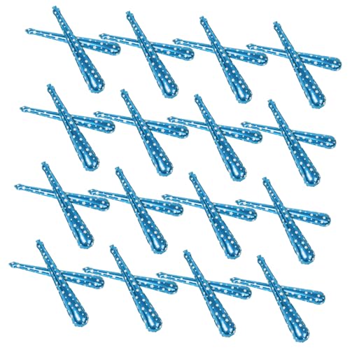 KOMBIUDA 50 Stück Stock Aufblasbare Stäbchen zur Geräuschentwicklung für den Sport Partykrachmacher Cheerleader liefert Aluminiumfolie Blau von KOMBIUDA
