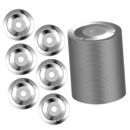 KOMBIUDA 50 Stück Tamburin Für Erwachsene Tamburine Für Erwachsene Jingle-Trommel Becken-Tamburin Jubelndes Tamburin Trommelklänge Tamburin Für Ching-Ring Silver Rostfreier Stahl von KOMBIUDA