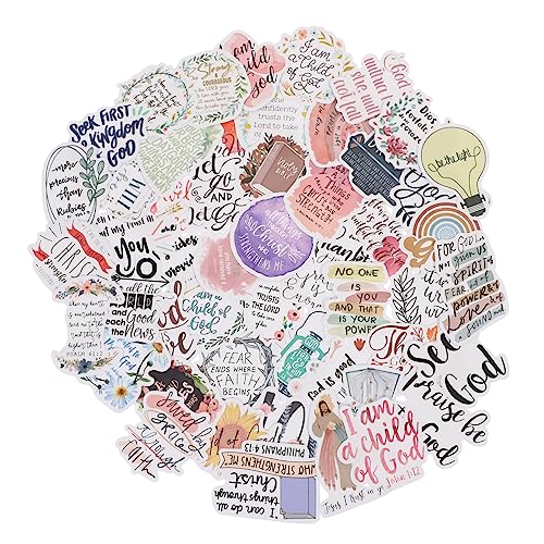 KOMBIUDA Sammelalbum Aufkleber 50 Stücke Jesus Phrasen Decals Adhesive Aufkleber Set Für Decor von KOMBIUDA
