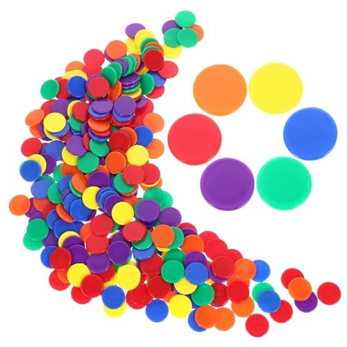 KOMBIUDA 500 Stück Farbige Bingo Chips Spielmarken aus Abs für Zählspiele Mathe Lernspielzeug Party Accessoires und Kinderlehrmittel KOMBIUDA 500 Stück Farbige Bingo Chips Spielmarken aus Abs für Zählspiele Mathe Lernspielzeug Party Accessoires und Kinderlehrmittel von KOMBIUDA