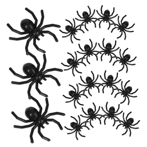 KOMBIUDA 500 Stück Realistische Halloween Spinnen Spielzeuge Mini Fake Spinnen für Halloween Deko Prank Requisiten für Partys und Gruseldekorationen von KOMBIUDA