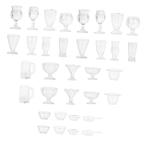 KOMBIUDA 51 Stück Bonbon-Modell Miniatur-Becher Kleines Hauszubehör Mini-hauspokal Entzückende Mini-kochgeschirrmodelle Kochgeschirr-Modell Foto -Requisiten Heimwerken Plastik von KOMBIUDA