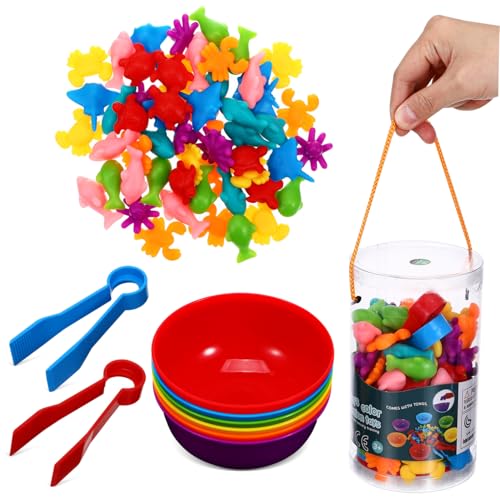 KOMBIUDA Lernspielzeug Für Jungen Und Mädchen 1 Set Zuordnungsspiel Mit Meerestieren Montessori-sensorikspielzeug Für Kleinkinder Sortierspielzeug von KOMBIUDA