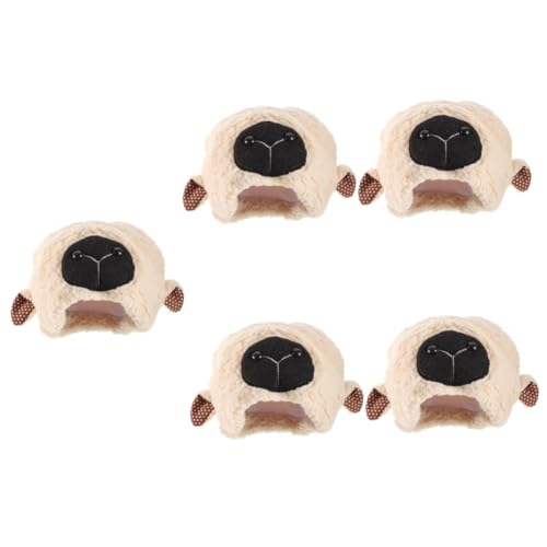 KOMBIUDA 5stücke Plüsch Schaf Ohr Hut Für Cosplay Witzige Kopfbedeckung Für Partys Halloween Und Weihnachtsfeiern Weiches Und Bequemes Material Süße Tiermütze Für Erwachsene von KOMBIUDA