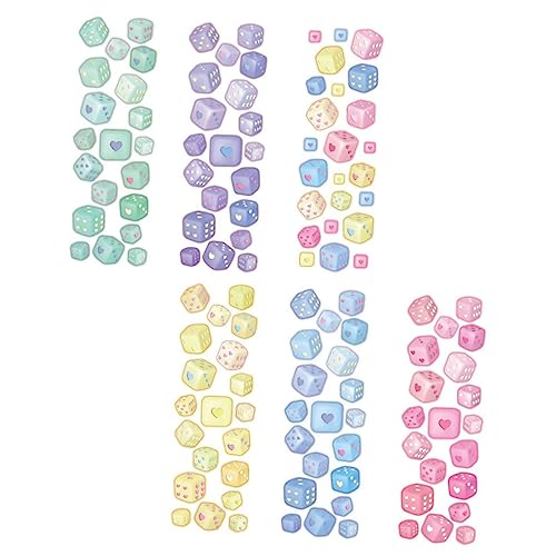 KOMBIUDA 6er-Pack Love Dice Sticker – Dekorative Scrapbook-Aufkleber – Materialaufkleber Für Tagebücher Und Karten KOMBIUDA 6er-Pack Love Dice Sticker – Dekorative Scrapbook-Aufkleber – Materialaufkleber Für Tagebücher Und Karten von KOMBIUDA
