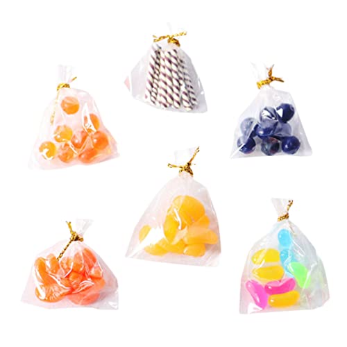 KOMBIUDA 6 Essen Und in Miniatur Lebensmittel Mini-Foto-Requisiten Spielende Hausverzierung Mini-Dinge Spielhaus Obstdekor Miniaturfutter Miniatur-Dessert-Modelle Miniaturen Plastik von KOMBIUDA