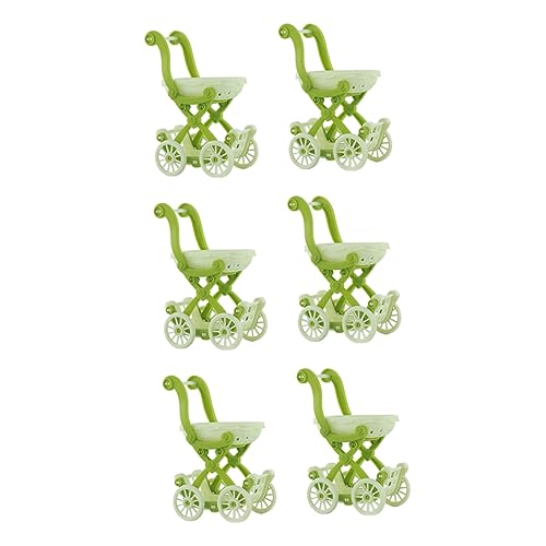 KOMBIUDA Puppenhaus- 6 Stück Mini-einkaufswagen Ornament Einkaufswagen Aus Kunststoff Spielzeug Für Puppen- Einfach Zusammenzubauen Zufällige Farbe von KOMBIUDA