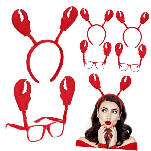 KOMBIUDA 6 Sätze Krabben party Stirnbänder mit Brille Cartoon Karnevals kostüm Requisiten für Halloween Weihnachten Festival Karneval Party dekoration KOMBIUDA 6 Sätze Krabben party Stirnbänder mit Brille Cartoon Karnevals kostüm Requisiten für Halloween Weihnachten Festival Karneval Party dekoration von KOMBIUDA