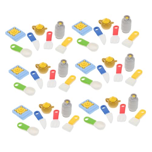 KOMBIUDA 6 Sätze Miniatur Spielküchenutensilien für Fantasievolles Realistische Dekoration für Kreative Geschichten und Szenarien KOMBIUDA 6 Sätze Miniatur Spielküchenutensilien für Fantasievolles Realistische Dekoration für Kreative Geschichten und Szenarien von KOMBIUDA