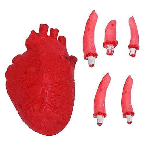KOMBIUDA 6 Stück 1 Satz Schreckliche Fingerstütze Streich Halloween-orgelrequisiten Modell Anatomie Herz Halloween -Dekorationen Halloween- Halloween-Herz-Requisite KOMBIUDA 6 Stück 1 Satz Schreckliche Fingerstütze Streich Halloween-orgelrequisiten Modell Anatomie Herz Halloween -Dekorationen Halloween- Halloween-Herz-Requisite von KOMBIUDA
