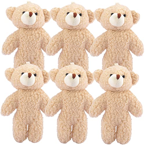 KOMBIUDA 6 Stück Bären Taschenanhänger Taschenspielzeug Stofftier Dinosaurier Mini Bär Panda Kindergeldbörse Gefüllter Schlüsselanhänger Schlüsselanhänger Damentaschenanhänger von KOMBIUDA