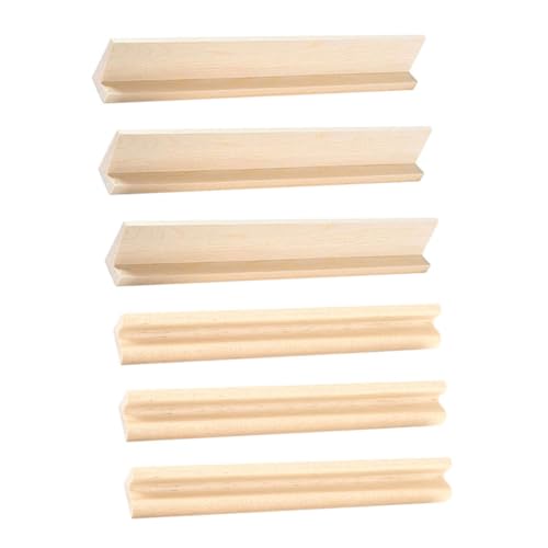 KOMBIUDA 6 Stück Domino-Stand Domino-Basen Domino-Tabletts Fliesenhalter Deck Planke briefhalter kartenständer Domino Basen für Dominokarten Multifunktions-Dominohalter Holz Beige von KOMBIUDA