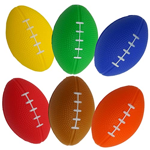 KOMBIUDA 6 Stück Entlüftungsfußball Relief Mini Fußball Kinderfußball Kinderfußball Kinderspielzeug Party Fußball Party Spiele Fußball Rugby Quetschspielzeug Schwamm Fußball von KOMBIUDA