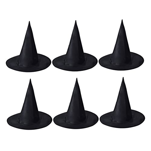 KOMBIUDA 6 Stück Halloween-zaubererhut Kinderkostüme Schwarze Zaubererhüte Polizeihut Kahle Kappe Hexenkostüm Für Erwachsene Partyzaubererhüte Band Hexenhut Masken Black Oxford-stoff KOMBIUDA 6 Stück Halloween-zaubererhut Kinderkostüme Schwarze Zaubererhüte Polizeihut Kahle Kappe Hexenkostüm Für Erwachsene Partyzaubererhüte Band Hexenhut Masken Black Oxford-stoff von KOMBIUDA