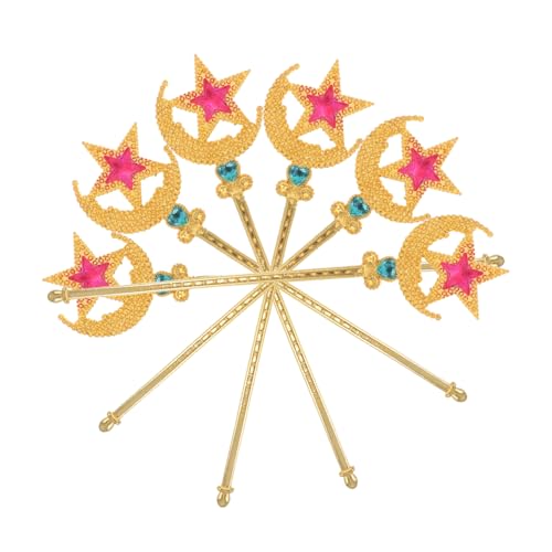 KOMBIUDA 6 Stück Kindertanzprops Tanzparty Zubehör Rollenspiel Requisiten Tanzrequisiten und verwandte Themen ab Kinderfestivals Requisiten Party Zauberstab Engelsstäbe Plastik Golden von KOMBIUDA