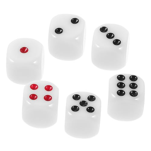 KOMBIUDA 6 Stück Kubische Brettspielwürfel, Einseitige Würfel, Spielzeug, Partyspiel-Requisiten Für Spiele von KOMBIUDA