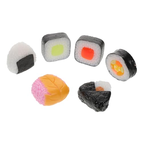 KOMBIUDA 6 Stück Künstliche Japanische Sushi Food Props für Bento Demonstrationen und Fotografie Hochwertige Onigiri und Miniatur Sushi Darstellungen KOMBIUDA 6 Stück Künstliche Japanische Sushi Food Props für Bento Demonstrationen und Fotografie Hochwertige Onigiri und Miniatur Sushi Darstellungen von KOMBIUDA
