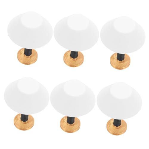 KOMBIUDA 6 Stück Miniatur Tischlampe Kunststoff Kleine Nachttischlampe für Puppenhaus Miniatur Schreibtischlampe für Mikro Landschaft Deko von KOMBIUDA