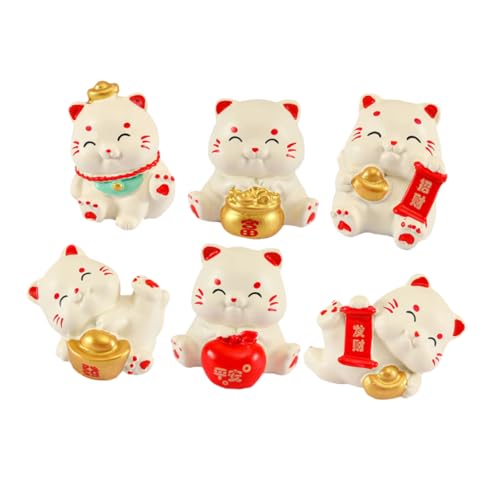 KOMBIUDA 6stücke Miniature Resin Cat Statues Glückskatze Figuren Für Mini-Garten Deko Langlebige Katzenornamente Für Mikrolandschaften Und Puppenhäuser Farbenfrohe Tierfiguren KOMBIUDA 6stücke Miniature Resin Cat Statues Glückskatze Figuren Für Mini-Garten Deko Langlebige Katzenornamente Für Mikrolandschaften Und Puppenhäuser Farbenfrohe Tierfiguren von KOMBIUDA
