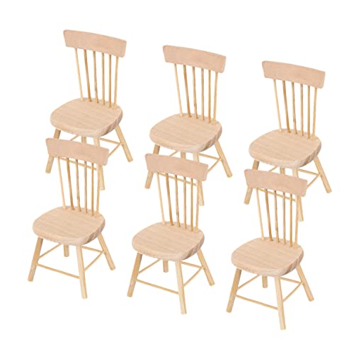 KOMBIUDA 6 Stück Modell eines Holzstuhls mikrowe Miniature Dekorationsstücke Esszimmerstühle Dekorative Stühle Puppe ästhetisch Stuhlmodell Möbelmodell Mini-Stuhl-Modell Miniaturstuhl KOMBIUDA 6 Stück Modell eines Holzstuhls mikrowe Miniature Dekorationsstücke Esszimmerstühle Dekorative Stühle Puppe ästhetisch Stuhlmodell Möbelmodell Mini-Stuhl-Modell Miniaturstuhl von KOMBIUDA