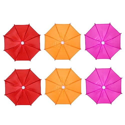 KOMBIUDA Kleiner Regenschirm Dekoration 6 Stück Einfarbig Kinder Spielzeug für Fotografie und Bastelbedarf von KOMBIUDA