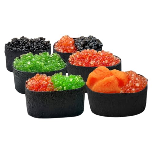 KOMBIUDA 6-teiliges lebensechtes Sushi-Simulationsmodell Japanisches Requisite für Ausstellung und Party KOMBIUDA 6-teiliges lebensechtes Sushi-Simulationsmodell Japanisches Requisite für Ausstellung und Party von KOMBIUDA
