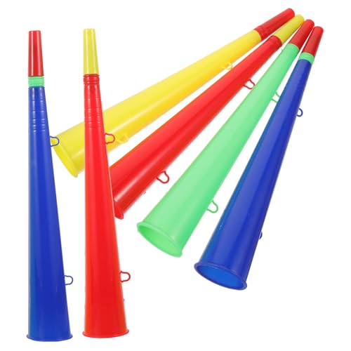 KOMBIUDA 6 Stück Spiel Horn volumni volummie hochzeitsdirndl festoon hochzeitstruhe spilzeug Streich Feier Party Stadion Saugnapf Sportspiel Trompete leuchtendes Wildhorn Sportfans Trompete von KOMBIUDA